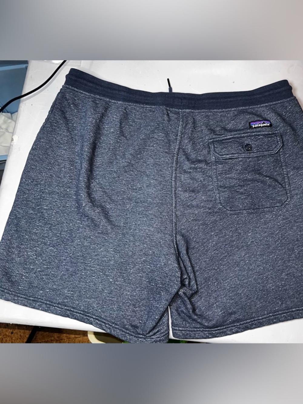 Patagonia Men's Heather Navy Drawstring Athletic Shorts